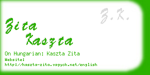 zita kaszta business card